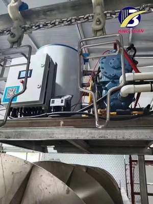 Máquina del fabricante de hielo de la escama del acero 8ton de SUS304 Staineless para los pescados