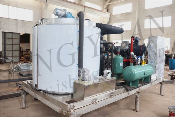 Toneladas de acero inoxidables de la nieve de 34.31KW 2200KG 10 de fabricante de hielo