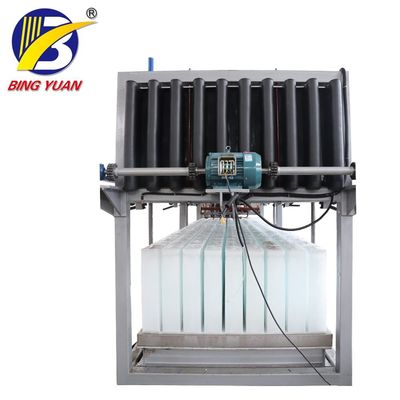 Máquina del fabricante de hielo de bloque de la tonelada 5KG del acero 10 de SUS304 Staineless, maquinaria de la planta de hielo