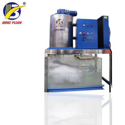 SUS304 380 máquina del fabricante de hielo de la escama de voltio R22 10T, máquina de hielo de la escama para los pescados