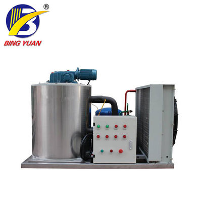 SUS304 380 máquina del fabricante de hielo de la escama de voltio R22 10T, máquina de hielo de la escama para los pescados